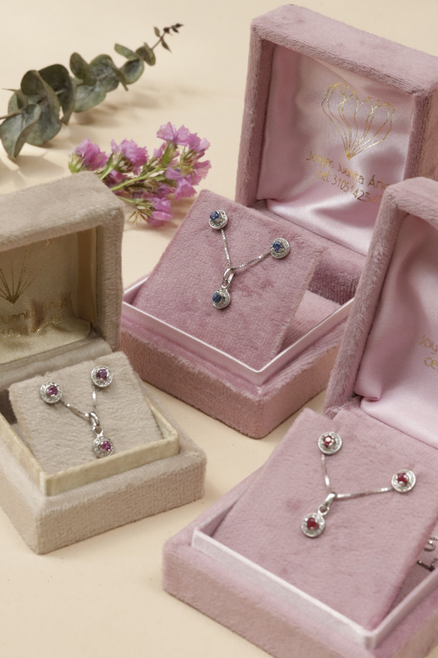 Aretes Alicia — Rubí