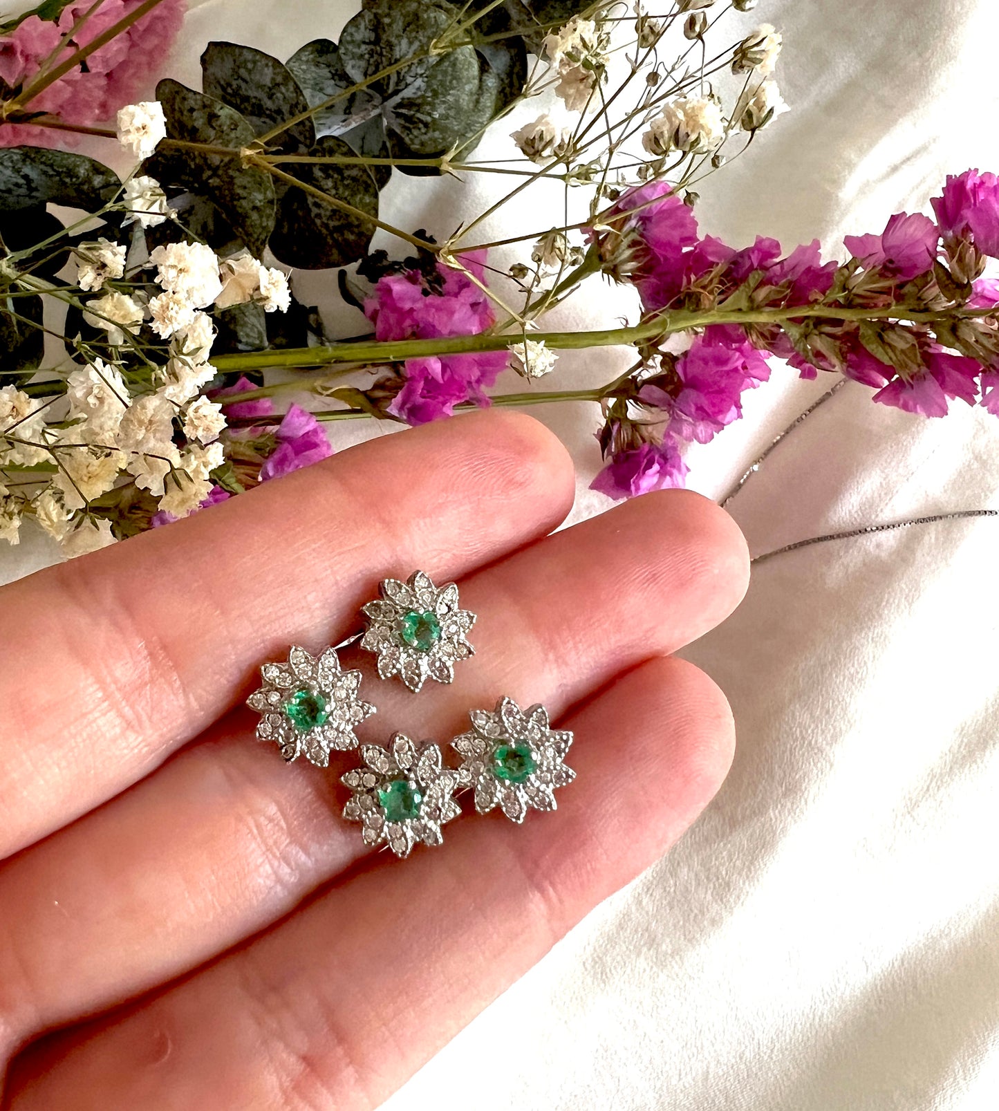 Aretes Elena — Esmeralda