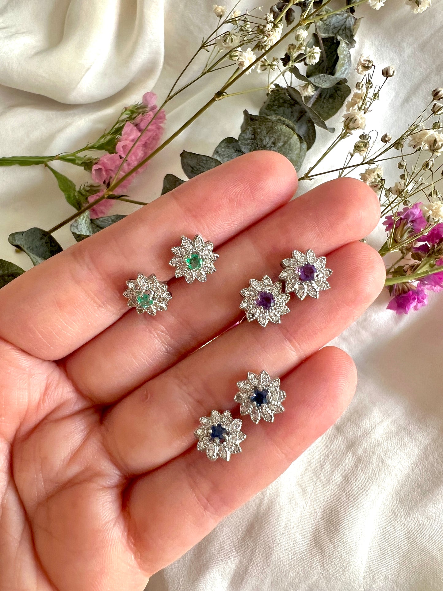 Aretes Elena — Zafiro Azul