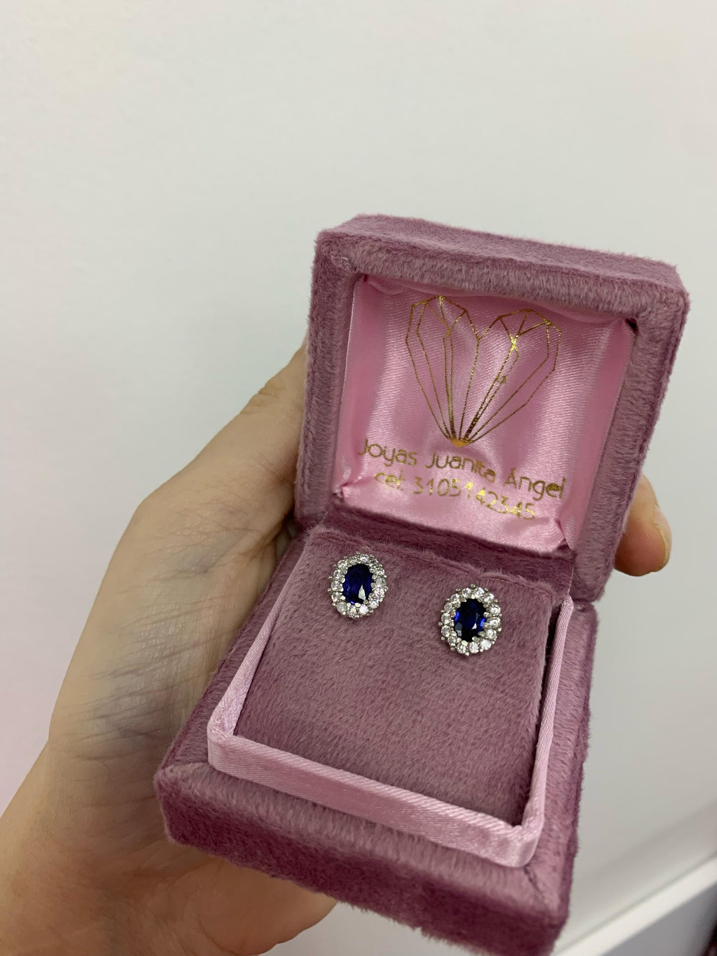 Aretes Diana — Zafiro Azul