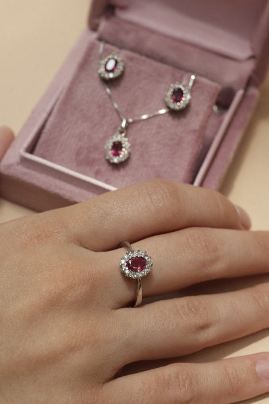 Anillo halo RUBÍ Diana