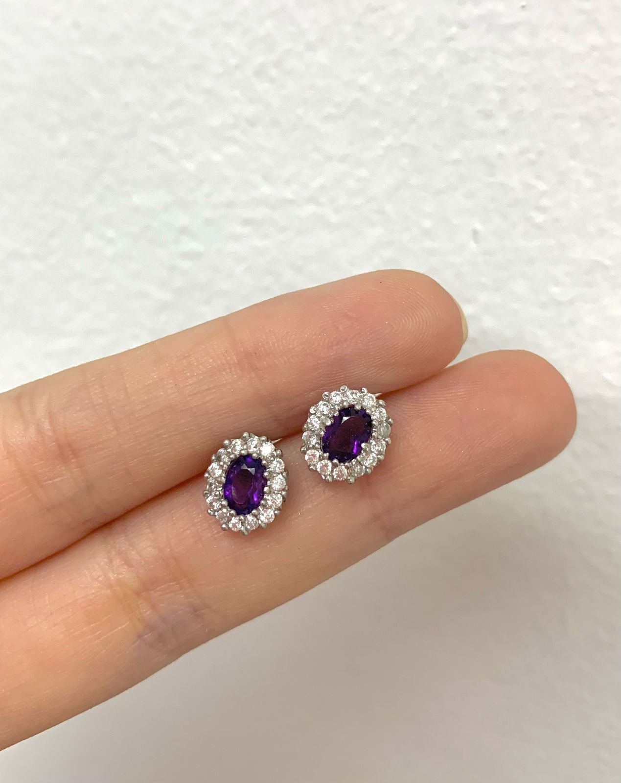 Aretes Diana — Amatista